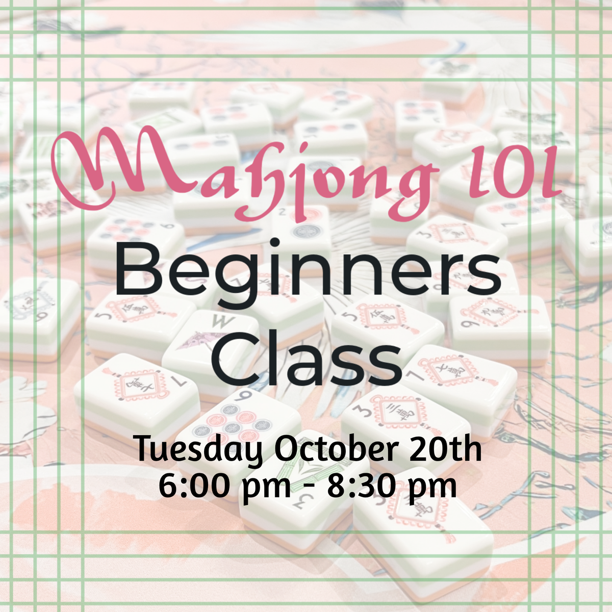 October 20th Beginners Class