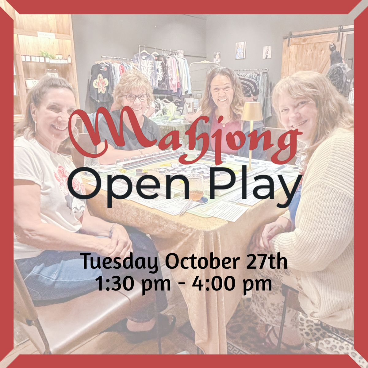 October 27th Open Play
